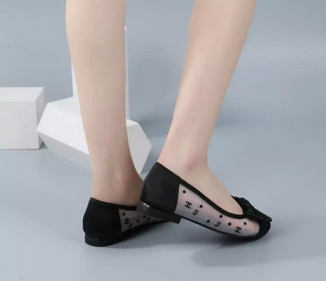 CHANEL Shallow mouth flat shoes Women--049